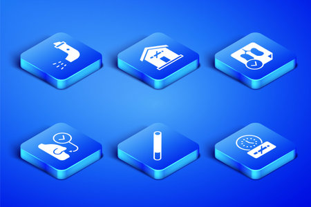 Set No smoking time Inhaler Cigarette Healthy breathing home and Lungs x-ray diagnostics icon....