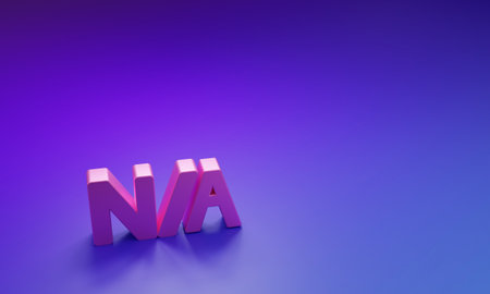 Not applicable icon isolated on purple-blue background. Minimalism concept. 3D render illustration.