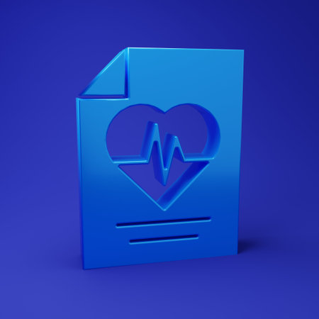Blue Health insurance icon isolated on blue background. Patient protection. Security, safety,...