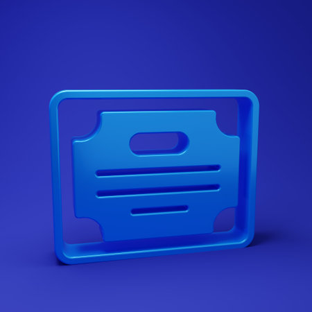 Blue Certificate template icon isolated on blue background. Achievement, award, degree, grant,...