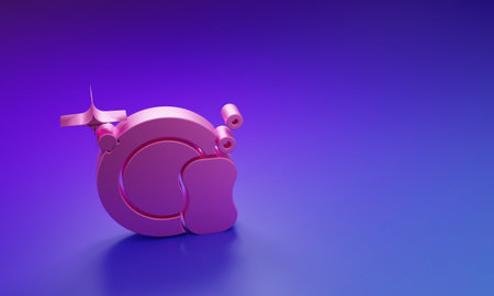Pink Washing dishes icon isolated on purple-blue background. Plate and sponge. Cleaning dishes icon. Dishwasher sign. Clean tableware sign. Minimalism concept. 3D render illustration.の写真素材