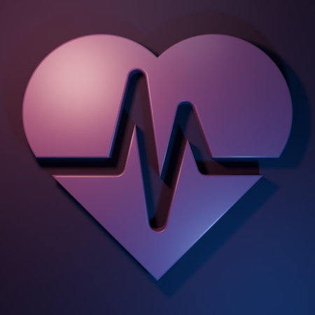 Purple Health insurance icon isolated on purple-blue background. Patient protection. Security,...