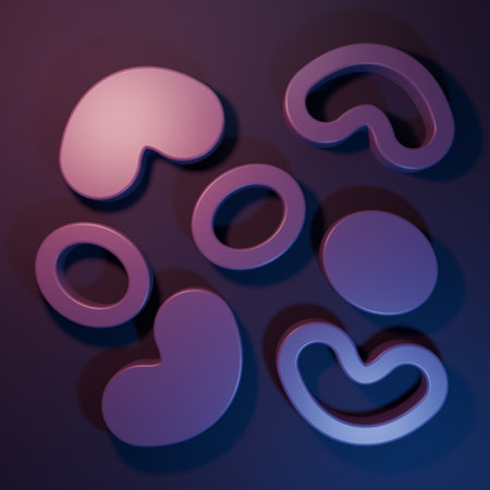 Purple Jelly candy icon isolated on purple-blue background. Minimalism concept. 3D render illustration.の写真素材