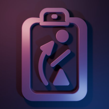 Purple Planning strategy concept icon isolated on purple-blue background. Minimalism concept. 3D render illustration.の写真素材