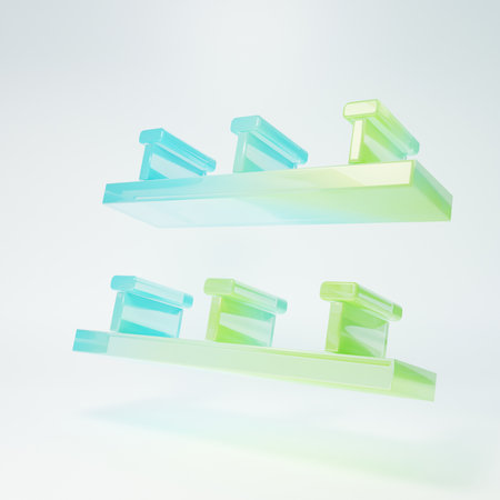 Automatic irrigation sprinklers icon isolated on white background. Watering equipment. Garden element. Spray gun icon. Minimalism concept. 3D render illustration.の写真素材