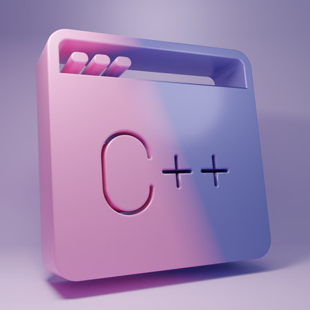 web developer programming code icon isolated on purple background. Javascript computer script random parts of program code. Minimalism concept. 3D render illustration.の写真素材