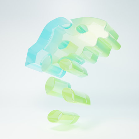 Frosted glass Seeds of a specific plant icon isolated on white background. Minimalism concept. 3D render illustration.の写真素材