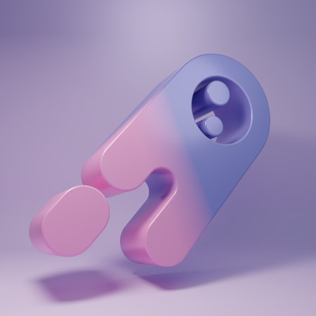 Purple Comet falling down fast icon isolated on purple background. Minimalism concept. 3D render illustration.の写真素材