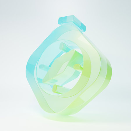 Frosted glass Compass icon isolated on white background. Windrose navigation symbol. Wind rose sign....