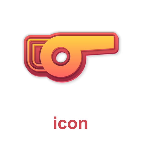 Gold Leaf garden blower icon isolated on white background. Vector.のイラスト素材