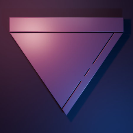 Purple Coffee paper filter icon isolated on purple-blue background. Minimalism concept. 3D render...