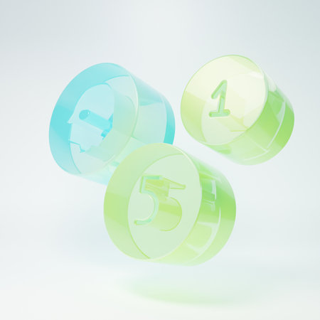 Frosted glass Coin money icon isolated on white background. Banking currency sign. Cash symbol....