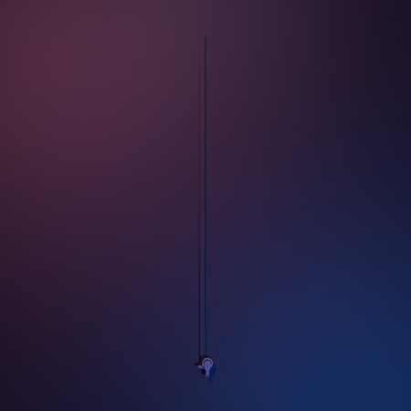 Purple Angle grinder icon isolated on purple-blue background. Minimalism concept. 3D render...