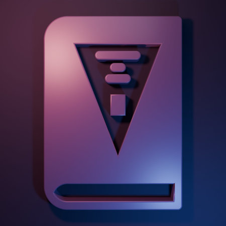 Purple 26 November india constitution day icon isolated on purple-blue background. Minimalism concept. 3D render illustration.の写真素材