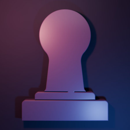 Purple Coffee tamper icon isolated on purple-blue background. Minimalism concept. 3D render...