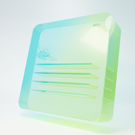 Frosted glass Software, web developer programming code icon isolated on white background. Javascript...