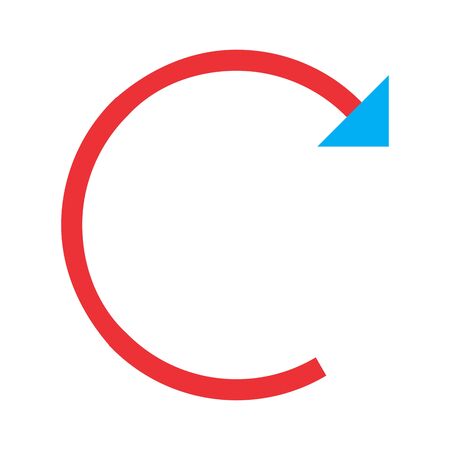Restart  icon isolated on abstract backgroundのイラスト素材