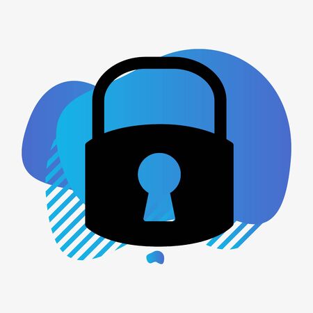 Lock  icon isolated on abstract backgroundのイラスト素材