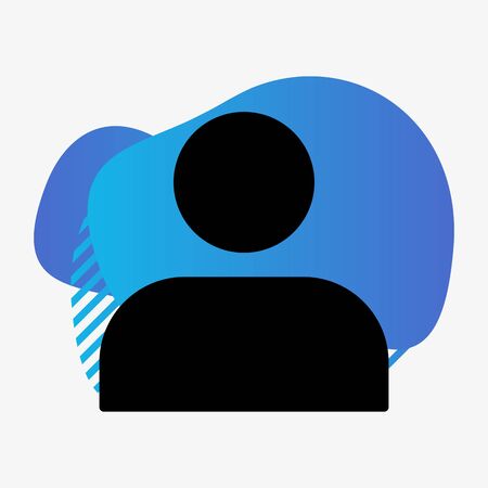 Man  icon isolated on abstract backgroundのイラスト素材