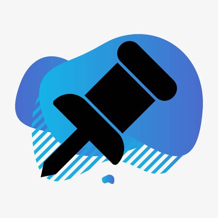 Pin  icon isolated on abstract backgroundのイラスト素材