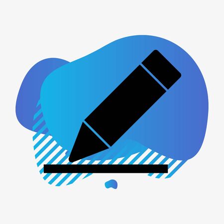 Pencil  icon isolated on abstract backgroundのイラスト素材