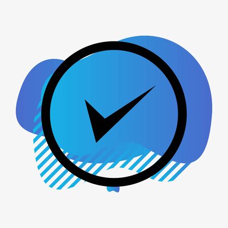 Approve  icon isolated on abstract backgroundのイラスト素材