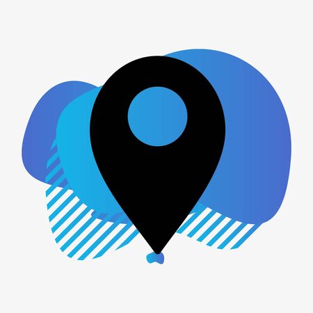 Location  icon isolated on abstract backgroundのイラスト素材