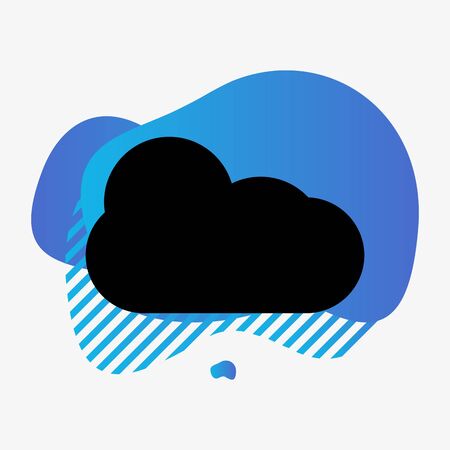 Cloud  icon isolated on abstract backgroundのイラスト素材