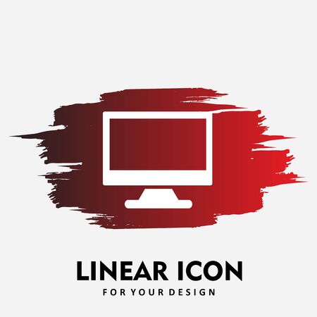 Monitor  icon isolated on abstract backgroundのイラスト素材