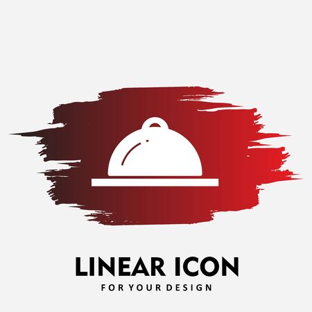 Dish  icon isolated on abstract backgroundのイラスト素材