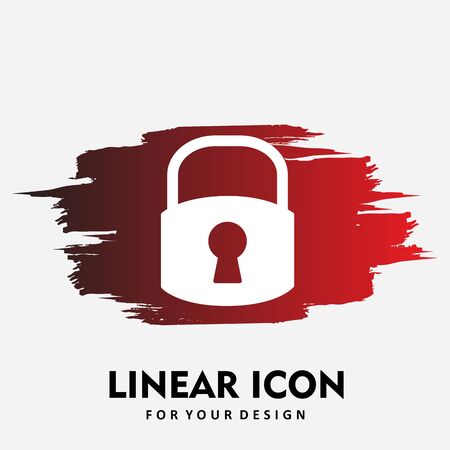 Lock  icon isolated on abstract backgroundのイラスト素材