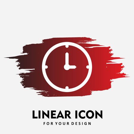 Clock  icon isolated on abstract backgroundのイラスト素材