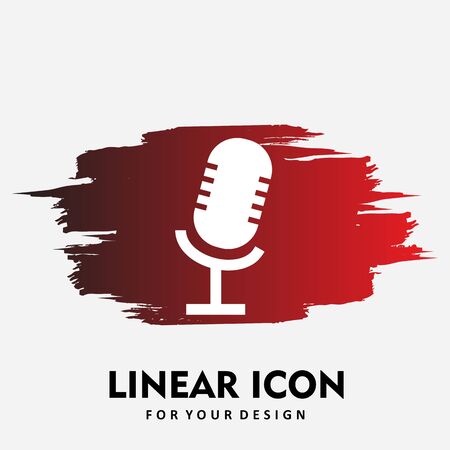 Record  icon isolated on abstract backgroundのイラスト素材