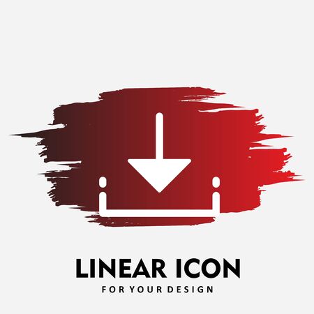 Download  icon isolated on abstract backgroundのイラスト素材