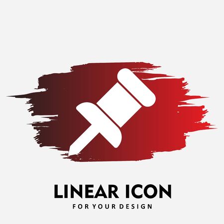 Pin  icon isolated on abstract backgroundのイラスト素材