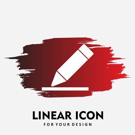 Pencil  icon isolated on abstract backgroundのイラスト素材