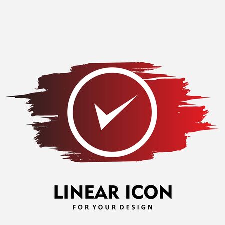 Approve  icon isolated on abstract backgroundのイラスト素材