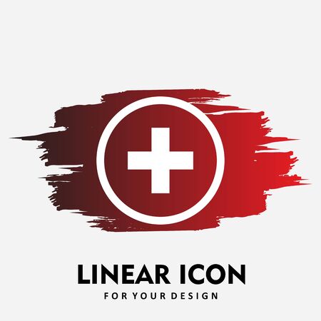 Add  icon isolated on abstract backgroundのイラスト素材