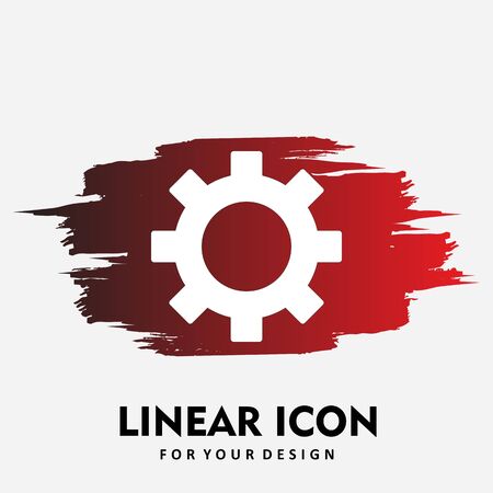 Setting  icon isolated on abstract backgroundのイラスト素材