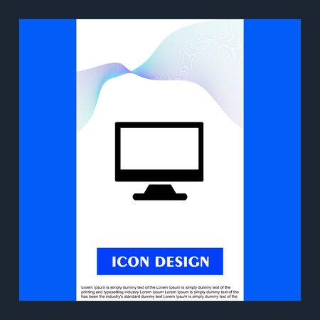 Monitor  icon isolated on abstract backgroundのイラスト素材