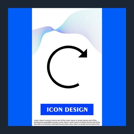 Restart  icon isolated on abstract backgroundのイラスト素材