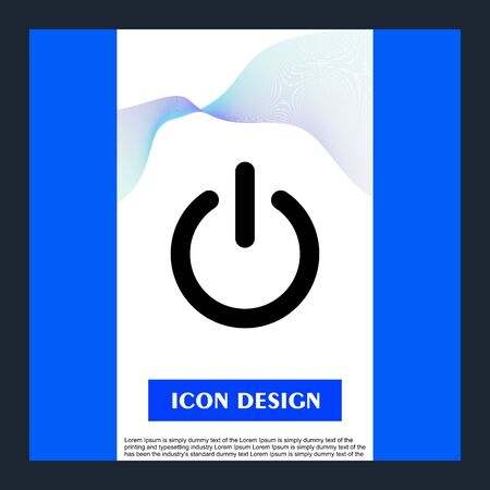 Off power  icon isolated on abstract backgroundのイラスト素材