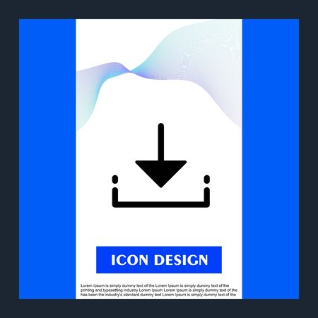 Download  icon isolated on abstract backgroundのイラスト素材