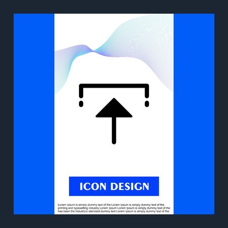 Upload  icon isolated on abstract backgroundのイラスト素材