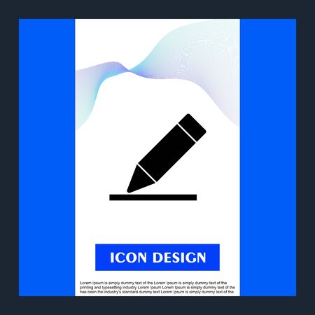 Pencil  icon isolated on abstract backgroundのイラスト素材