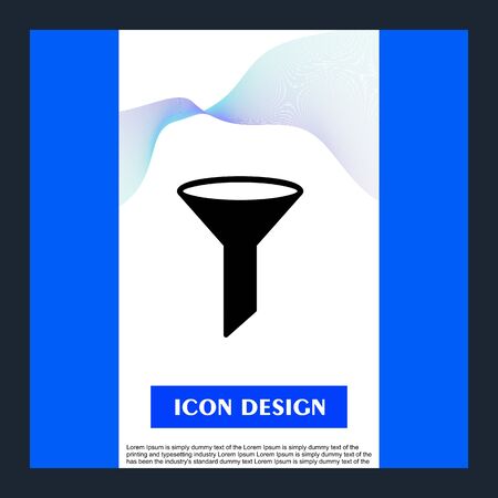 Filter  icon isolated on abstract backgroundのイラスト素材