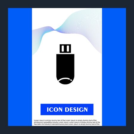 Usb  icon isolated on abstract backgroundのイラスト素材
