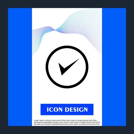 Approve  icon isolated on abstract backgroundのイラスト素材