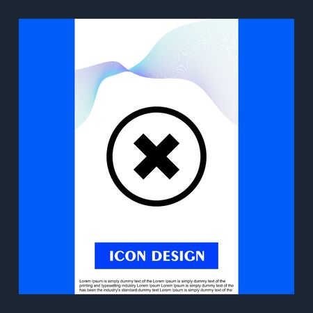 Canceled  icon isolated on abstract backgroundのイラスト素材