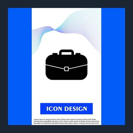 Briefcase  icon isolated on abstract backgroundのイラスト素材